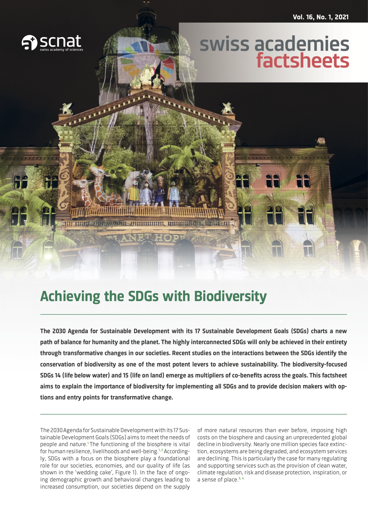 Achieving the SDGs with Biodiversity