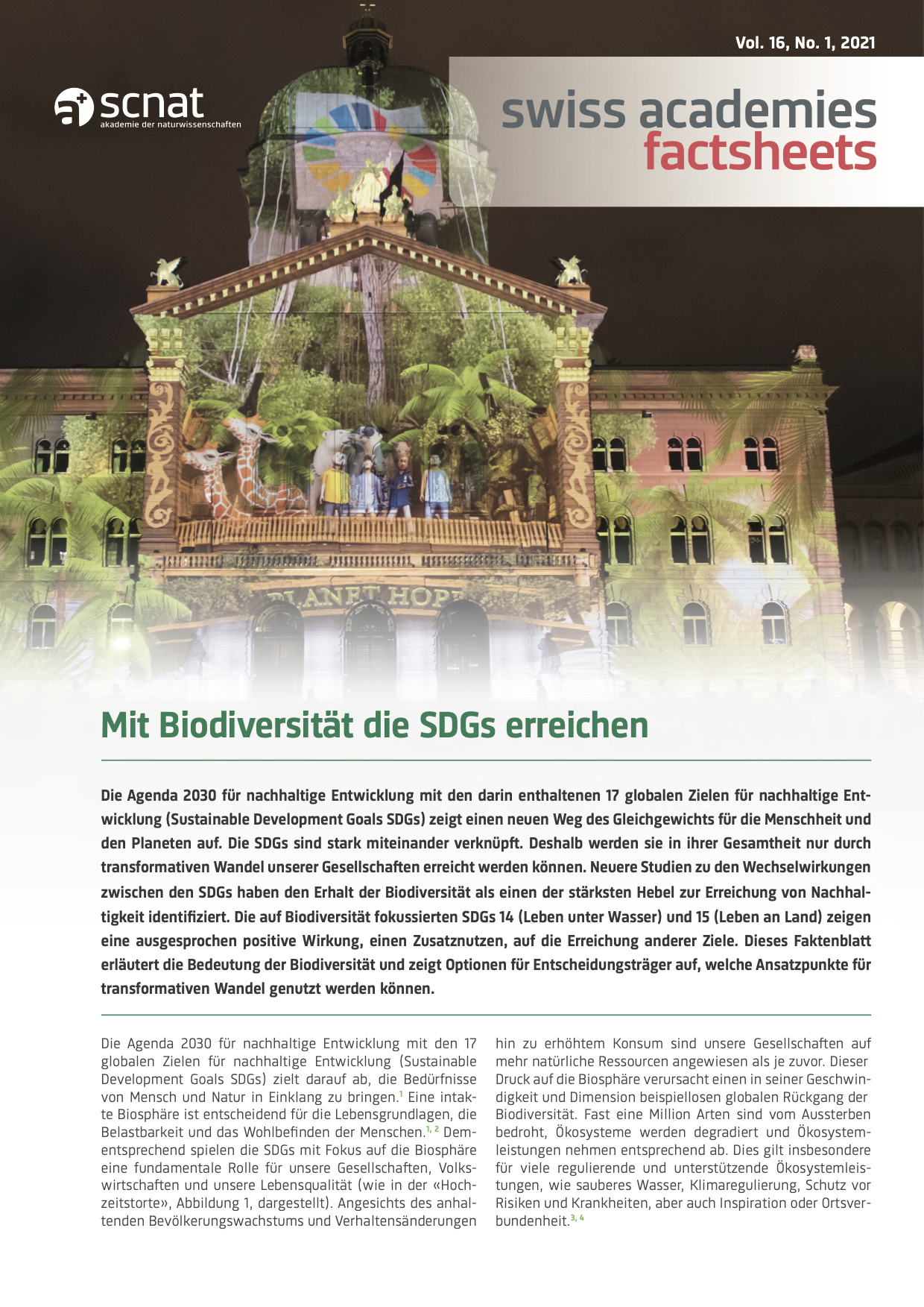 Mit Biodiversität die SDGs erreichen